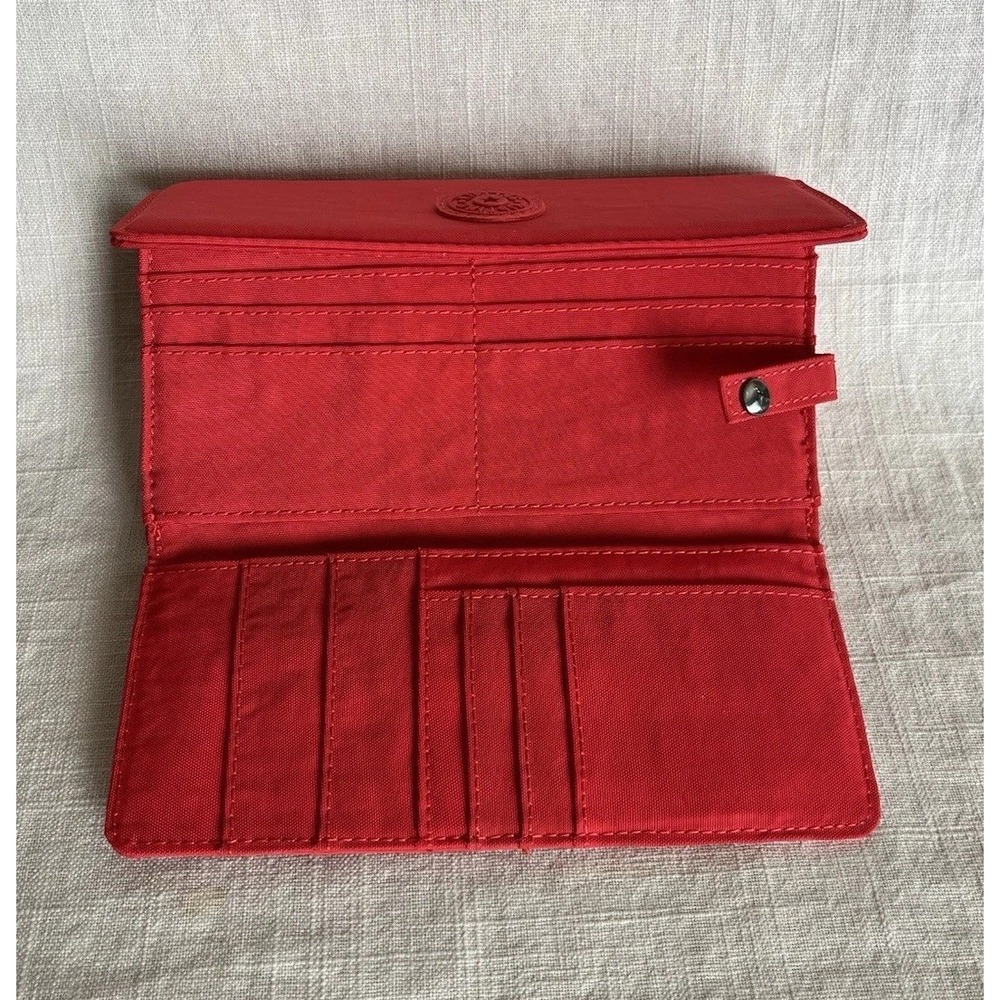 Kipling Money Land Snap Wallet, RFID Red Rouge - NWOT - Picture 7 of 9